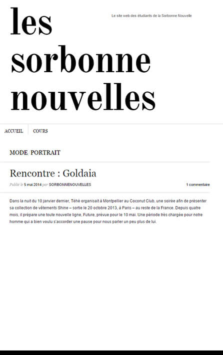 Les Sorbonne Nouvelles - Mai 2014